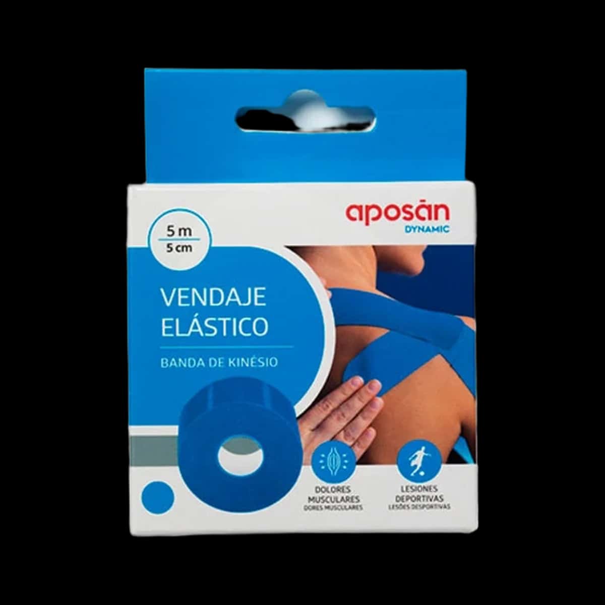 Aposan Dynamic Vendaje Elástico 1 Unidad 5 m x 5 cm Color Azul de Aposan