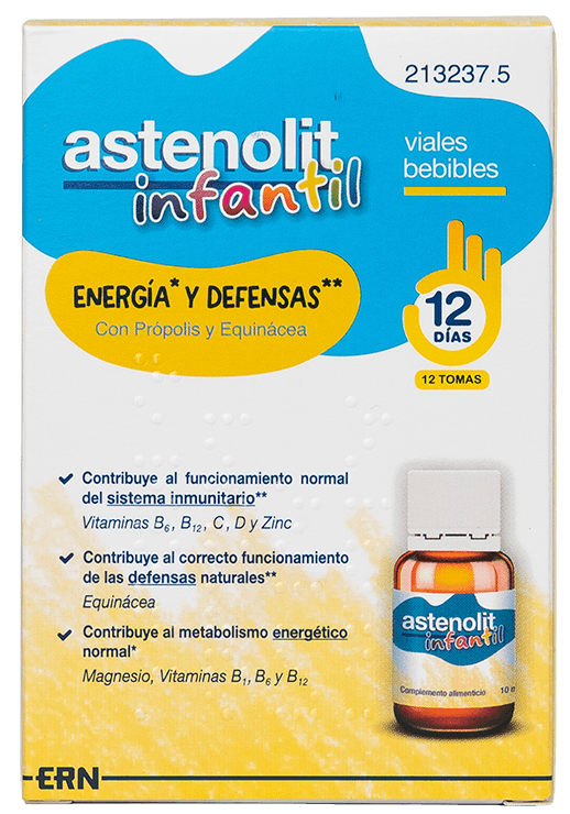 Astenolit Infantil 12 Viales Sabor Fresa de Astenolit