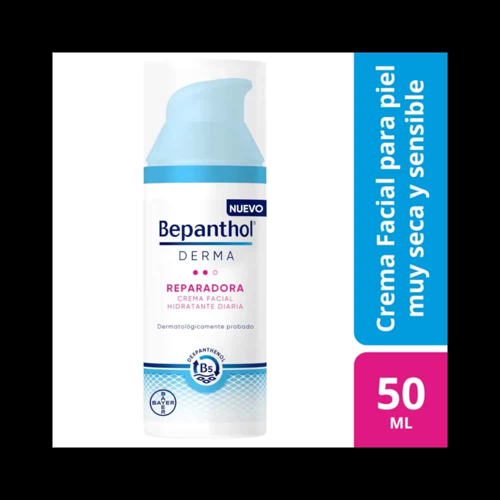 Bepanthol Derma Crema Facial Hidratante Diaria Reparadora 50 ml de Bepanthol