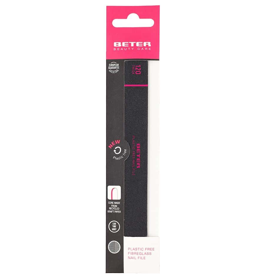 Beter Lima de Uñas Fibra de Vidrio Grano 120/180 17,5 cm de Beter
