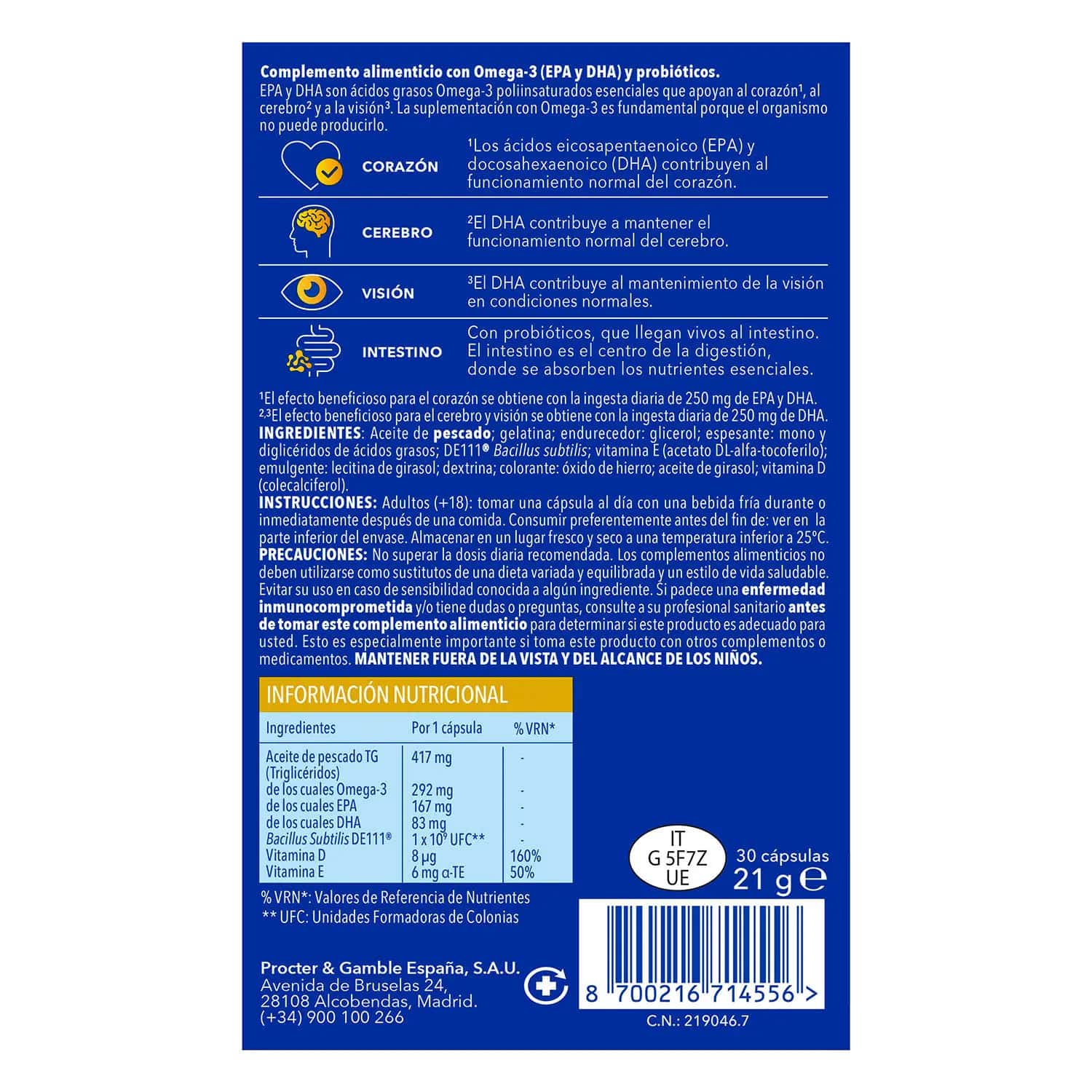 Bion3 Omega-3 30 Cápsulas de Bion3