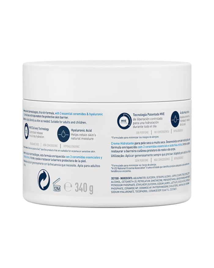 CeraVe Crema Hidratante Piel Seca 340 g de CeraVe