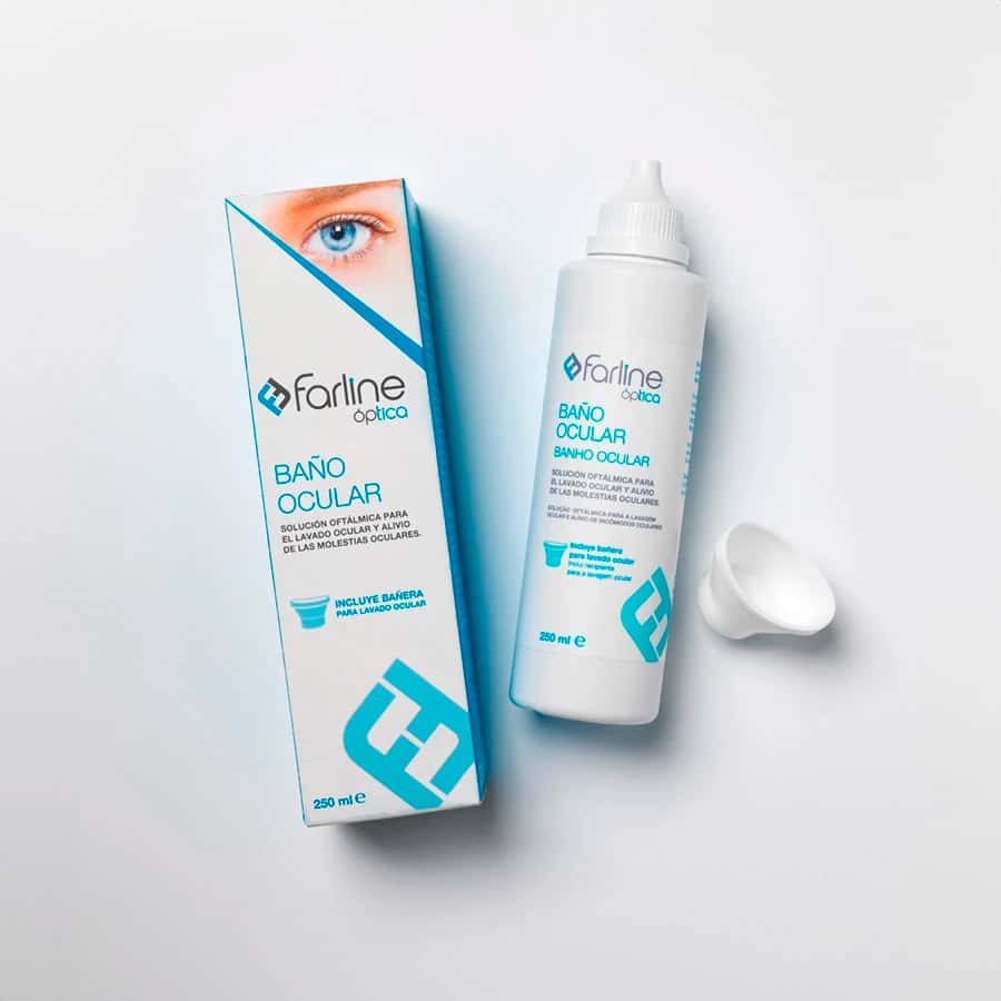Farline Baño Ocular 250 ml + Bañera Ocular de Farline