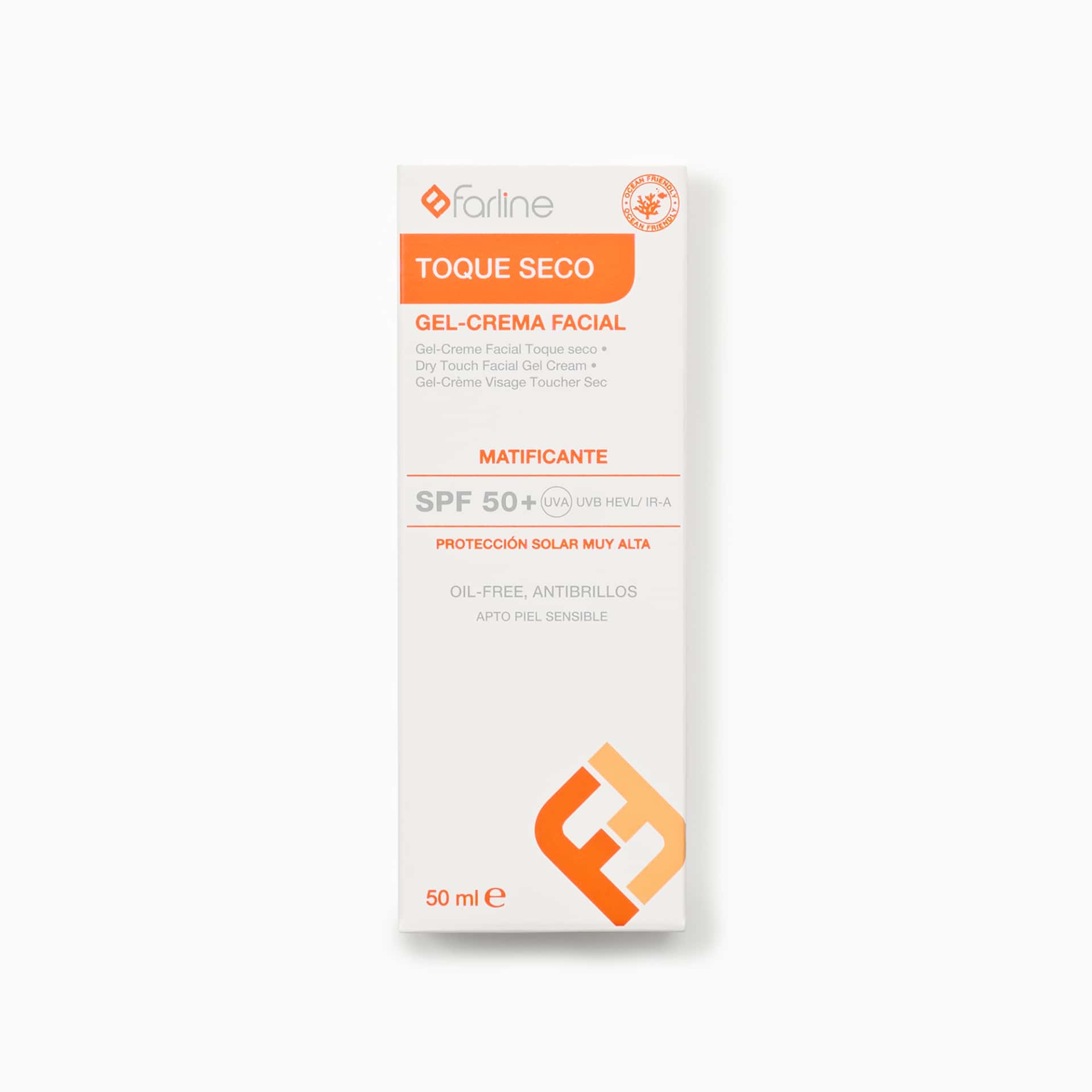 Farline Gel-Crema Facial Toque Seco SPF 50+ 50 ml de Farline
