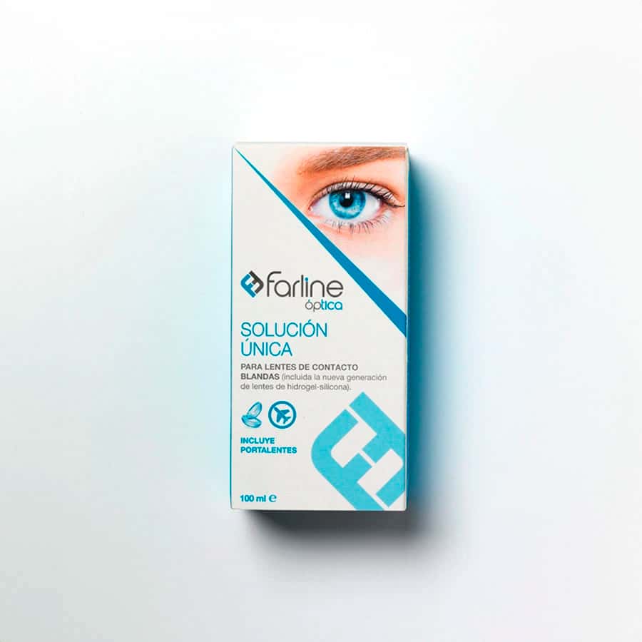 Farline Óptica Solución Única Lentes de Contacto 100 ml de Farline