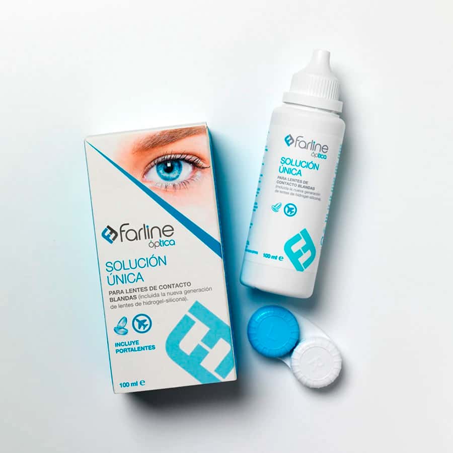 Farline Óptica Solución Única Lentes de Contacto 100 ml de Farline