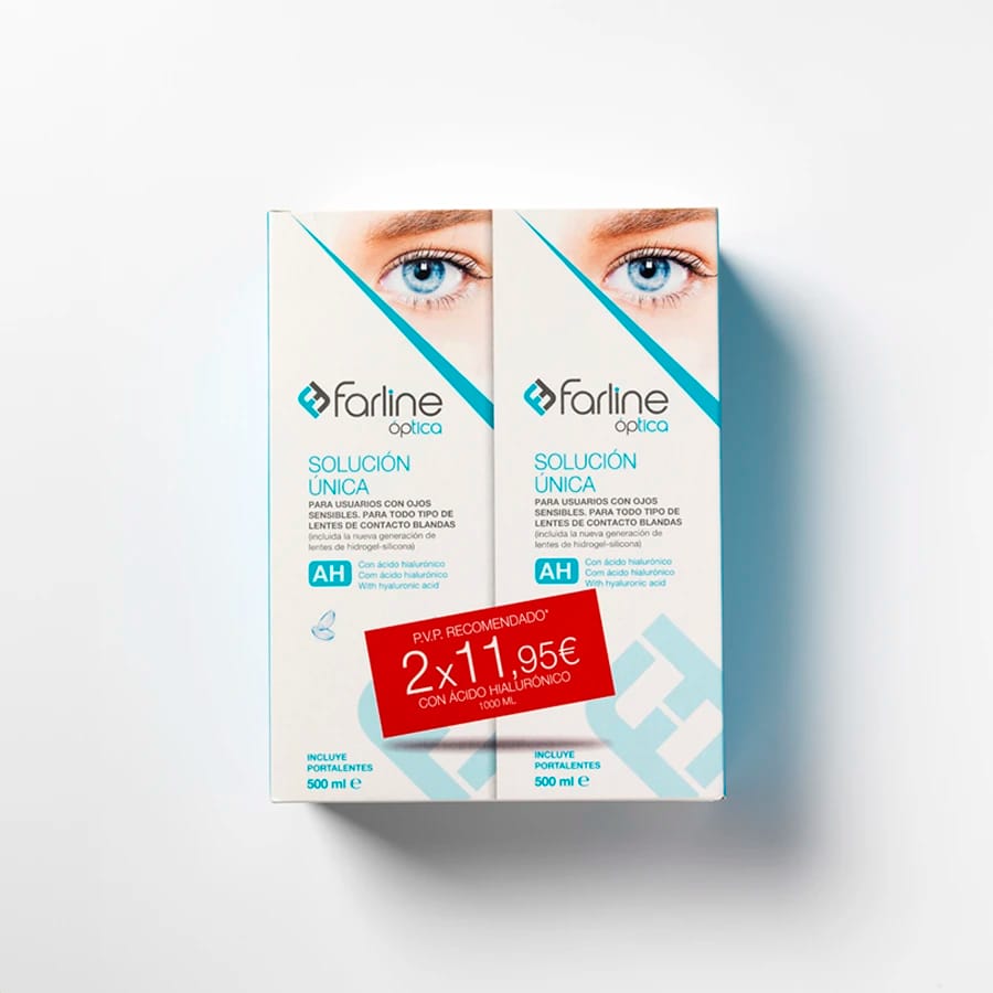 Farline Óptica Solución Única con Ácido Hialurónico Duplo 2 x 500 ml de Farline — imagen 1 de 2