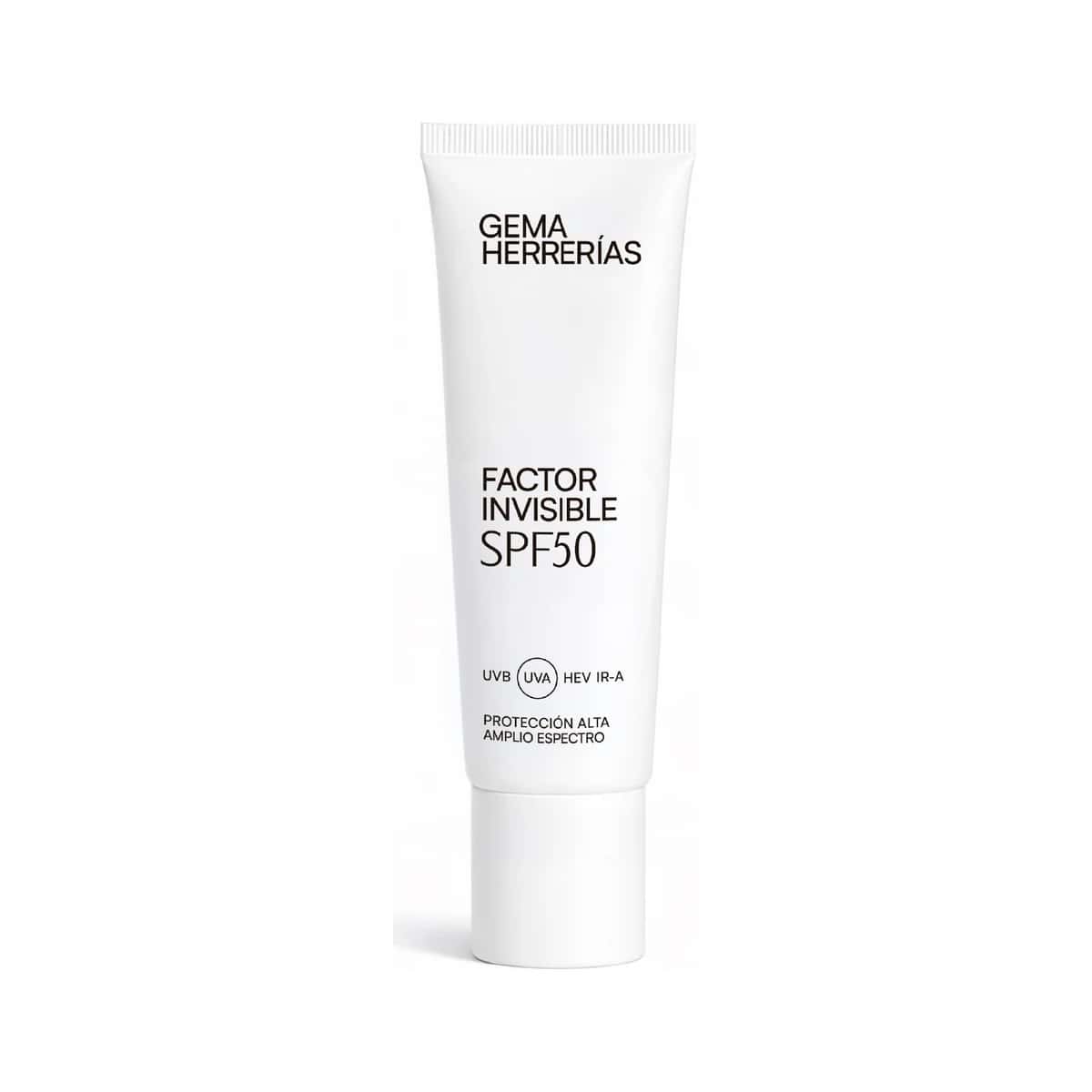 Gema Herrerías Factor Invisible SPF50 Amplio Espectro (UVB, UVA, HEV, IR-A) de Gema Herrerías