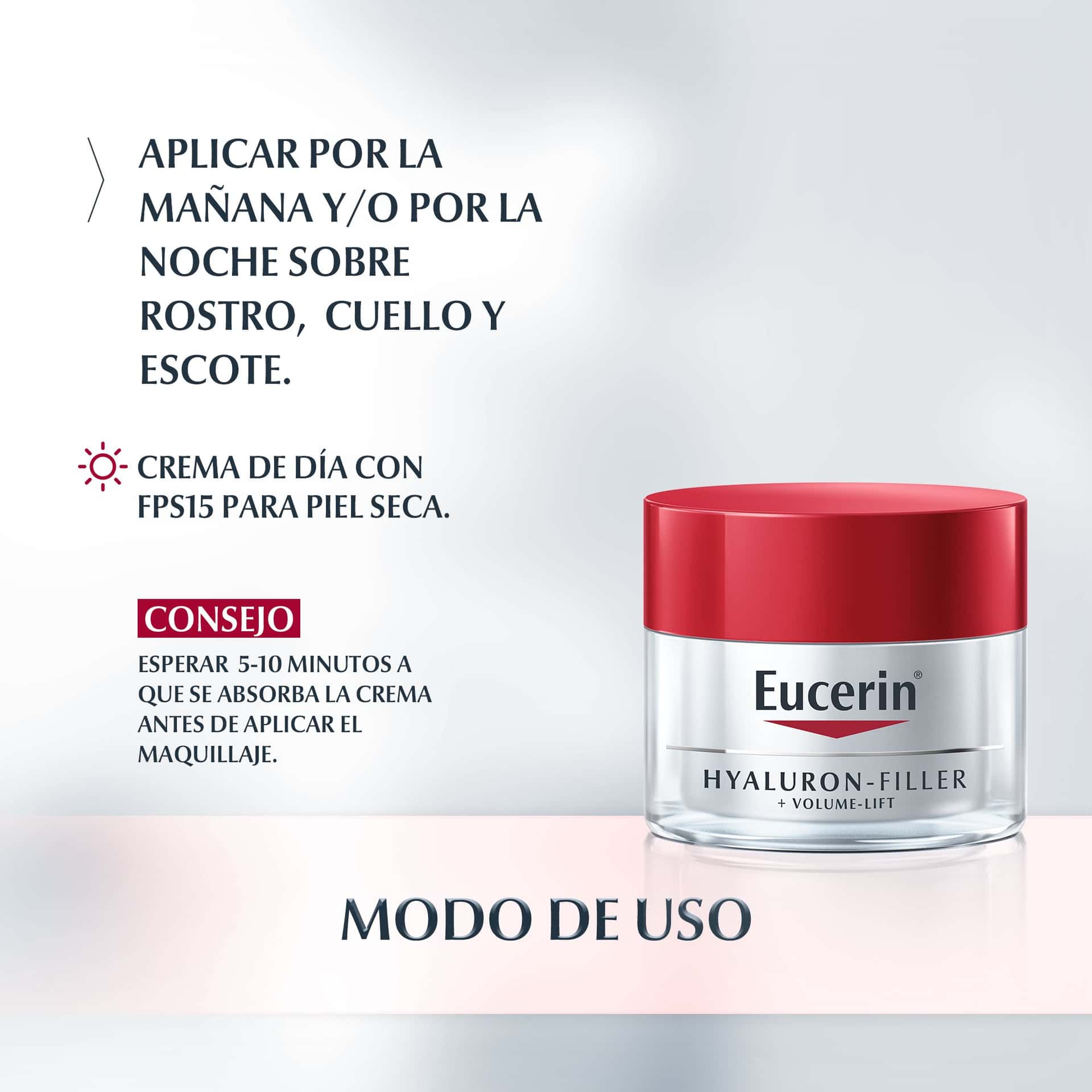 Eucerin Hyaluron-Filler + Volume-Lift Crema de Día SPF 15 Piel Seca 50 ml de Eucerin