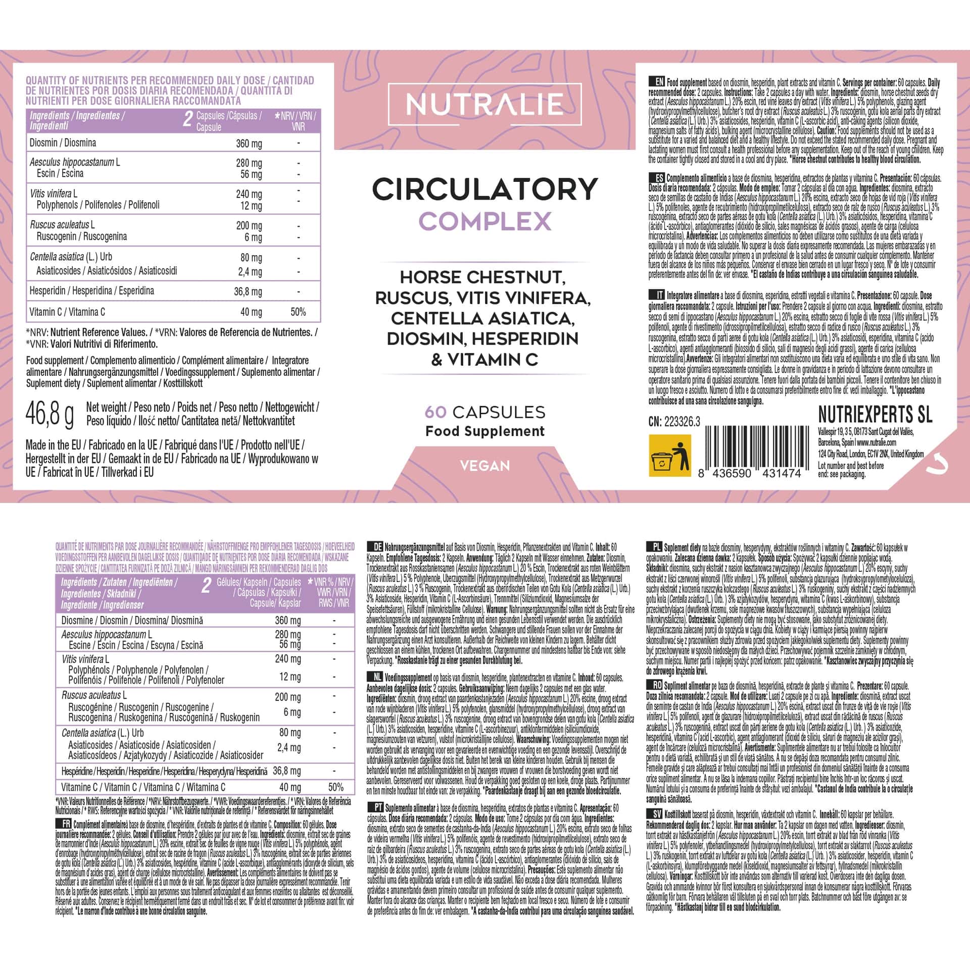 Circulación Complex 60 cápsulas de Nutralie