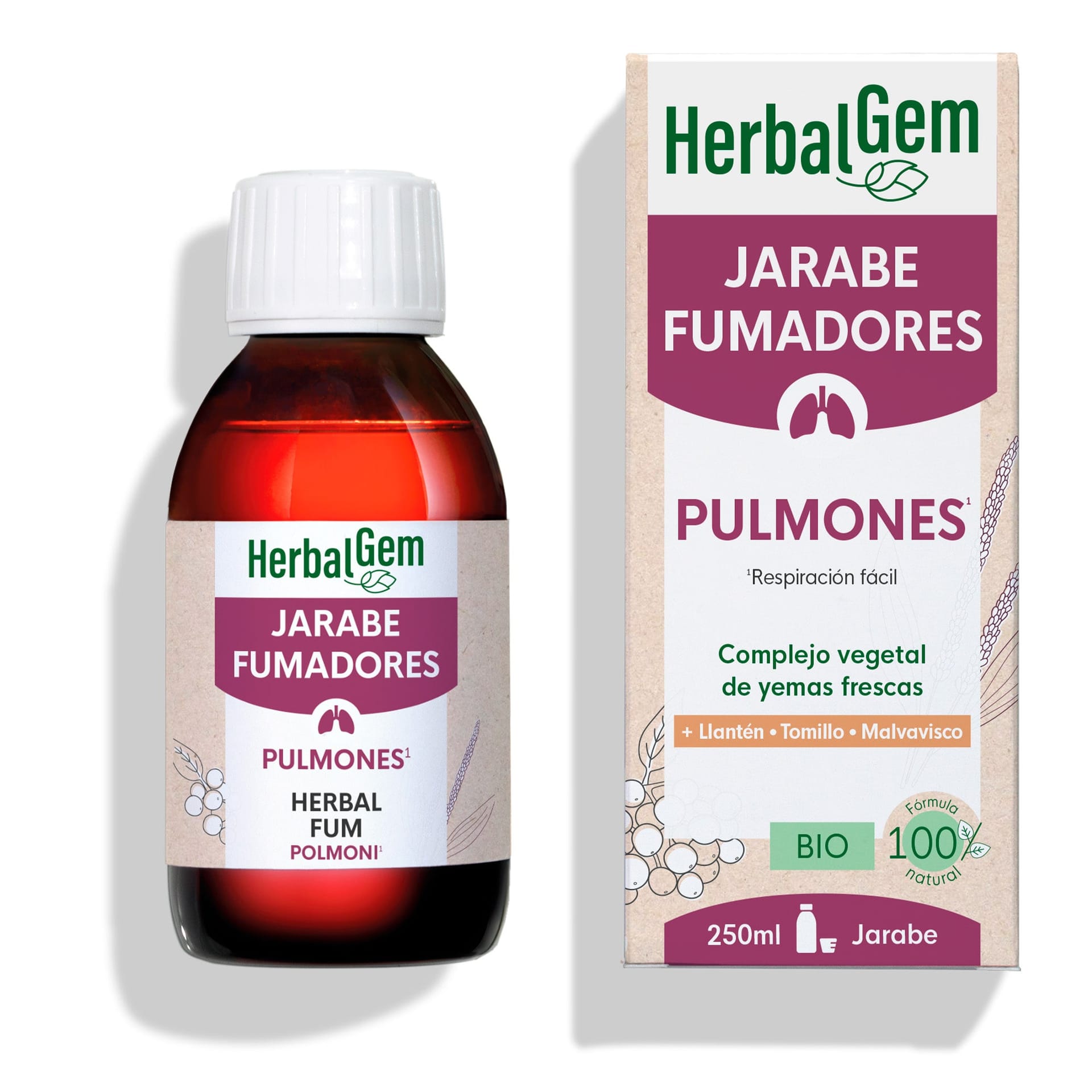 Pranarôm Herbalgem Jarabe de los Fumadores Bio 250 ml de Pranarôm — imagen 1 de 3