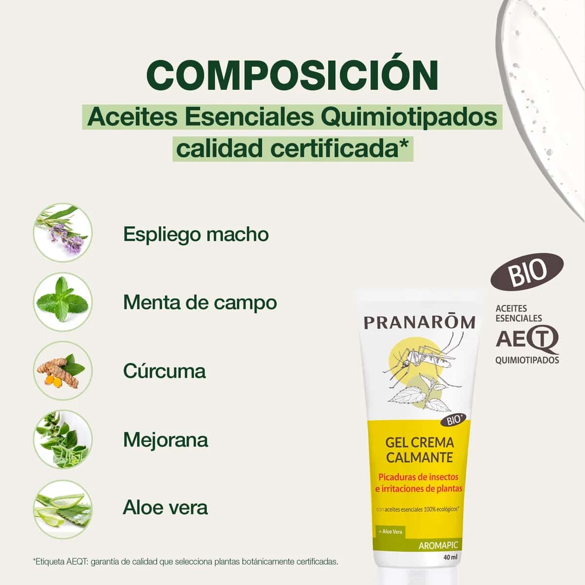 Pranarôm Gel Crema Calmante Bio de Pranarôm