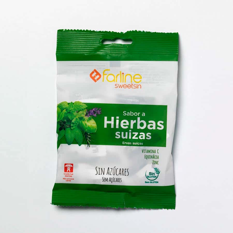 Farline Sweetsin Caramelos Hierbas Suizas Bolsa 40 G de Farline