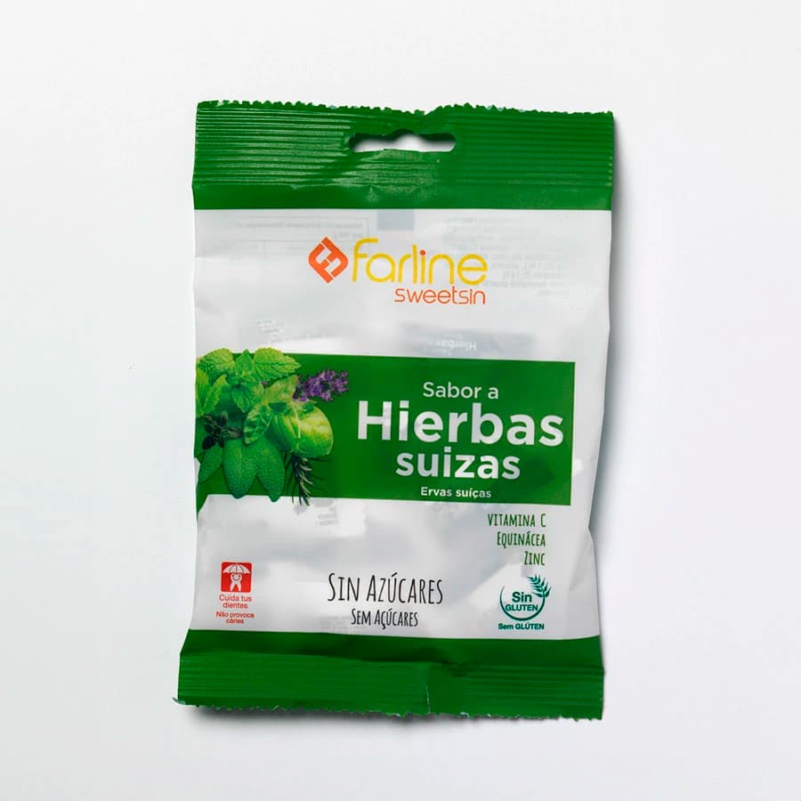 Farline Sweetsin Caramelos Hierbas Suizas Bolsa 40 G