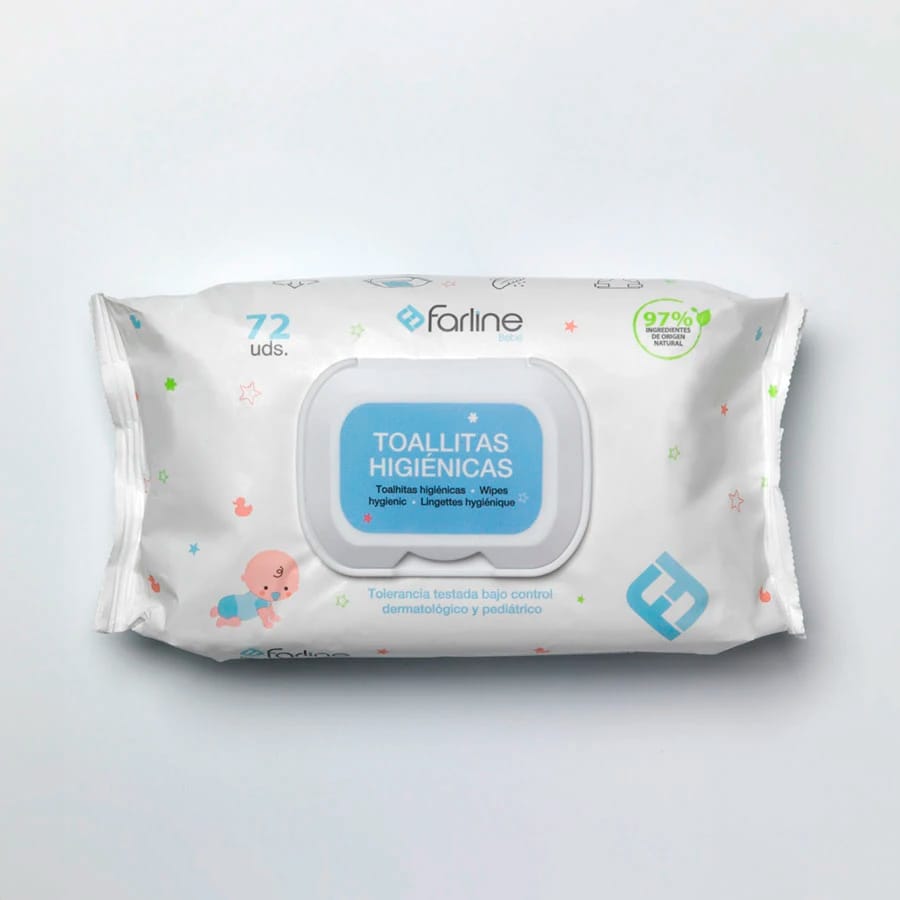 Farline Tri- Pack Toallitas Higienicas Bebe de Farline — imagen 1 de 3