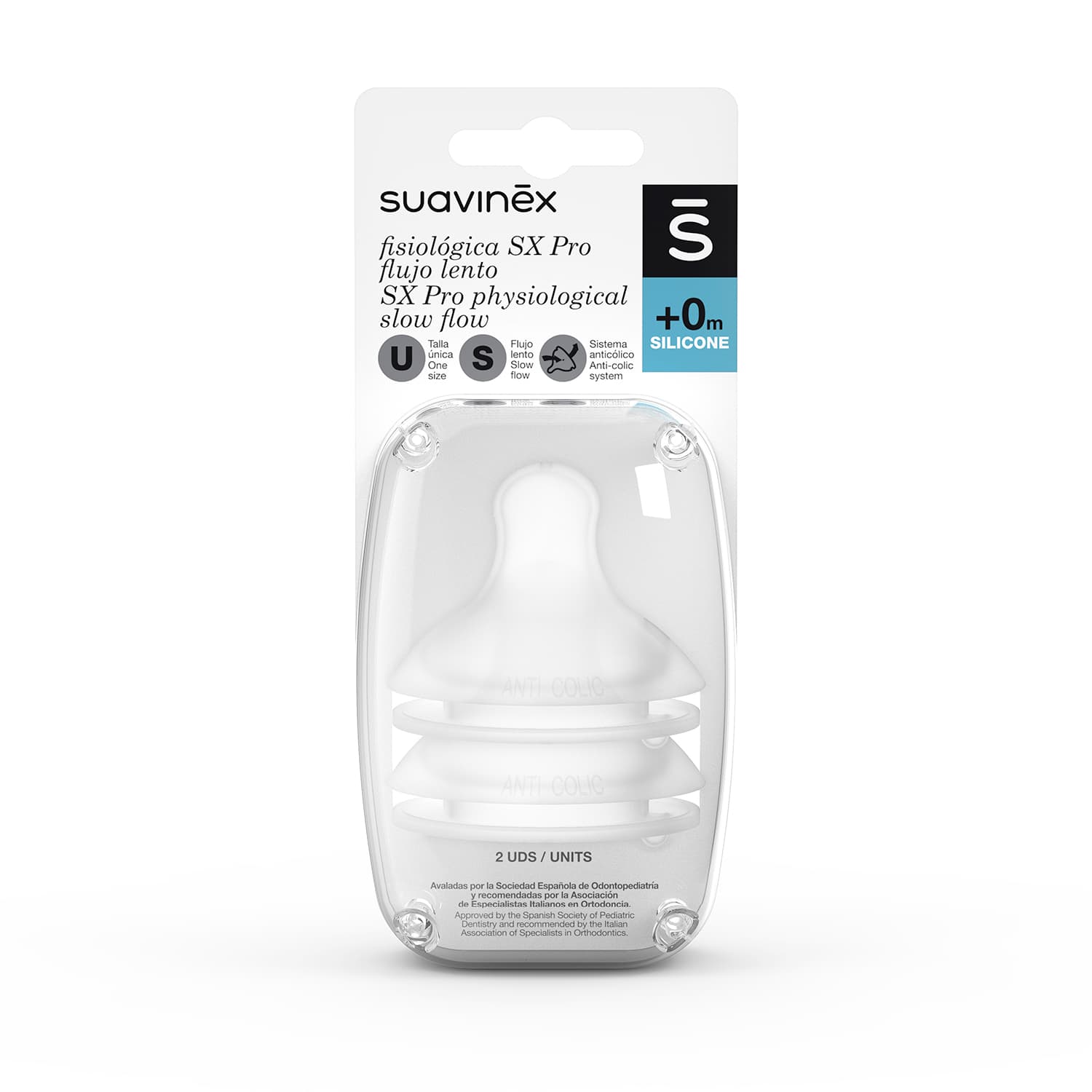 Suavinex TETINA FISOLÓGICA SILICONA S 2U