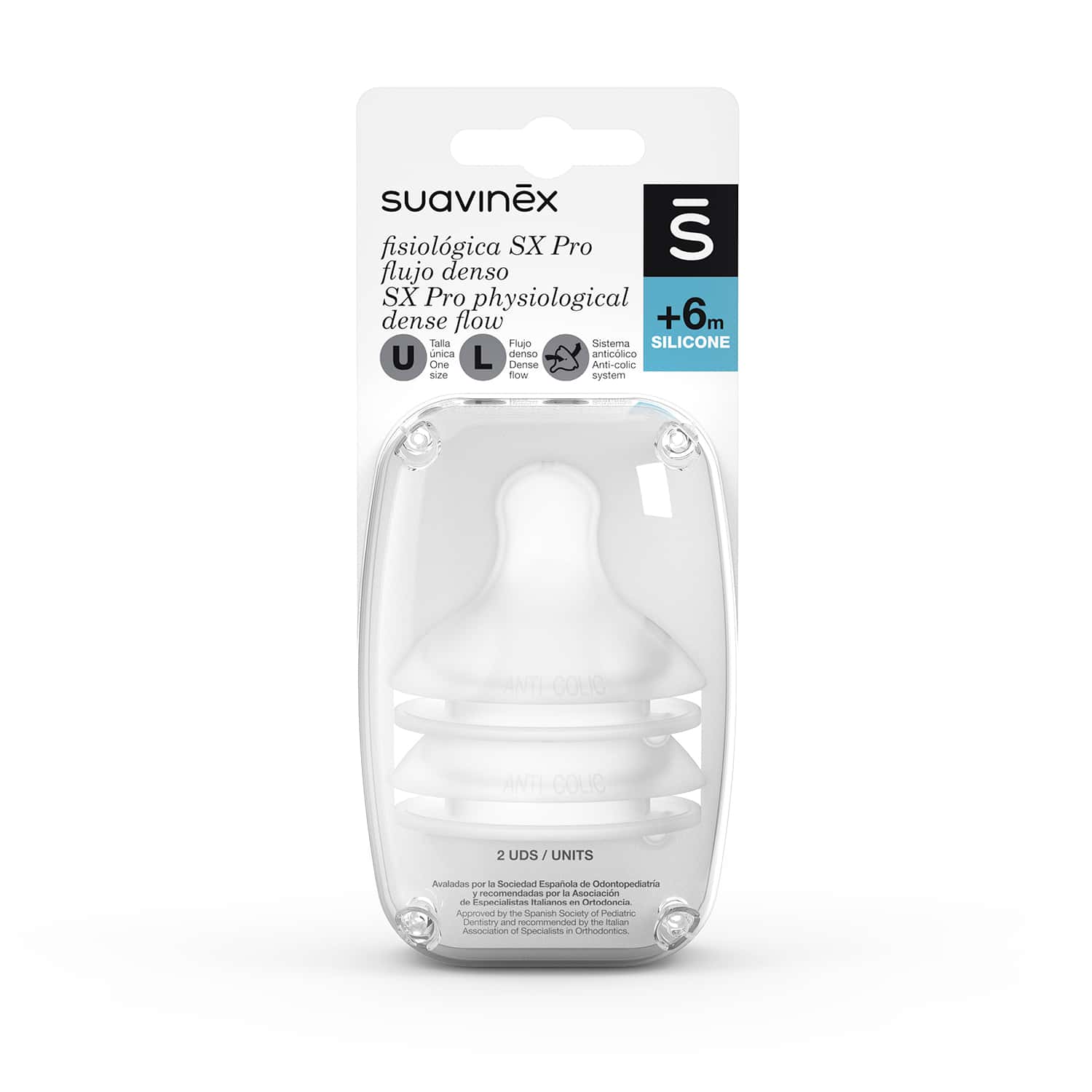 Suavinex TETINA FISOLÓGICA SILICONA L 2U de Suavinex
