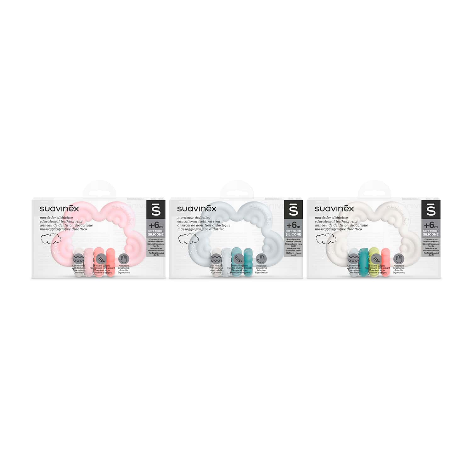 Suavinex Mordedor Didáctico Silicona +6 meses Colour Essence de Suavinex