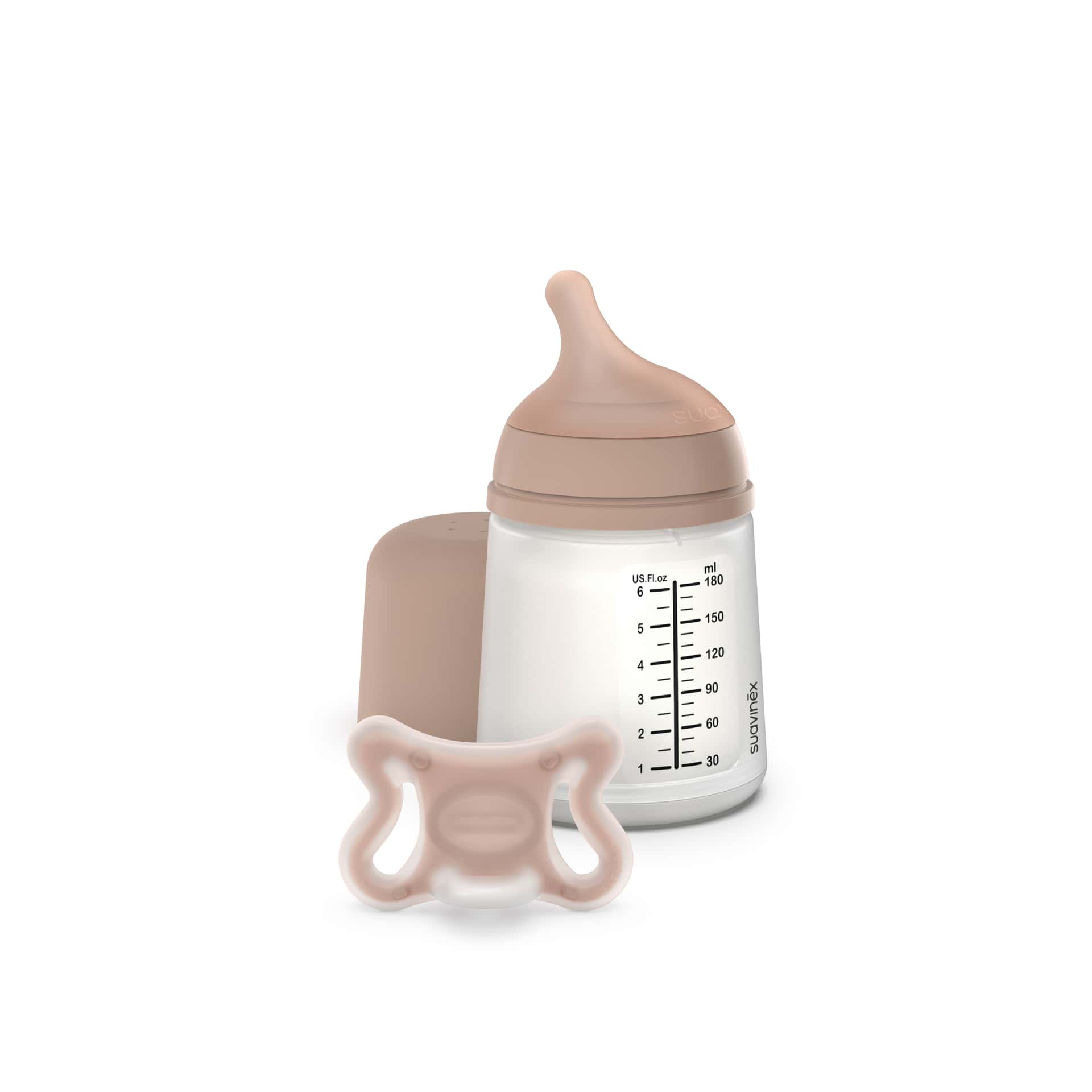 Suavinex Zero Zero Set Biberón 180 ml Flujo Adaptable + Chupete -2 a 2 meses Medium de Suavinex