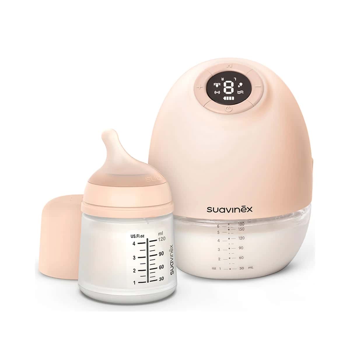 Suavinex Extractor de Leche Manos Libres + Biberón Zero Zero 120 ml de Suavinex