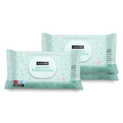 Suavinex Baby Toallitas Dermohidratantes 60 Unidades Pack 3 de Suavinex