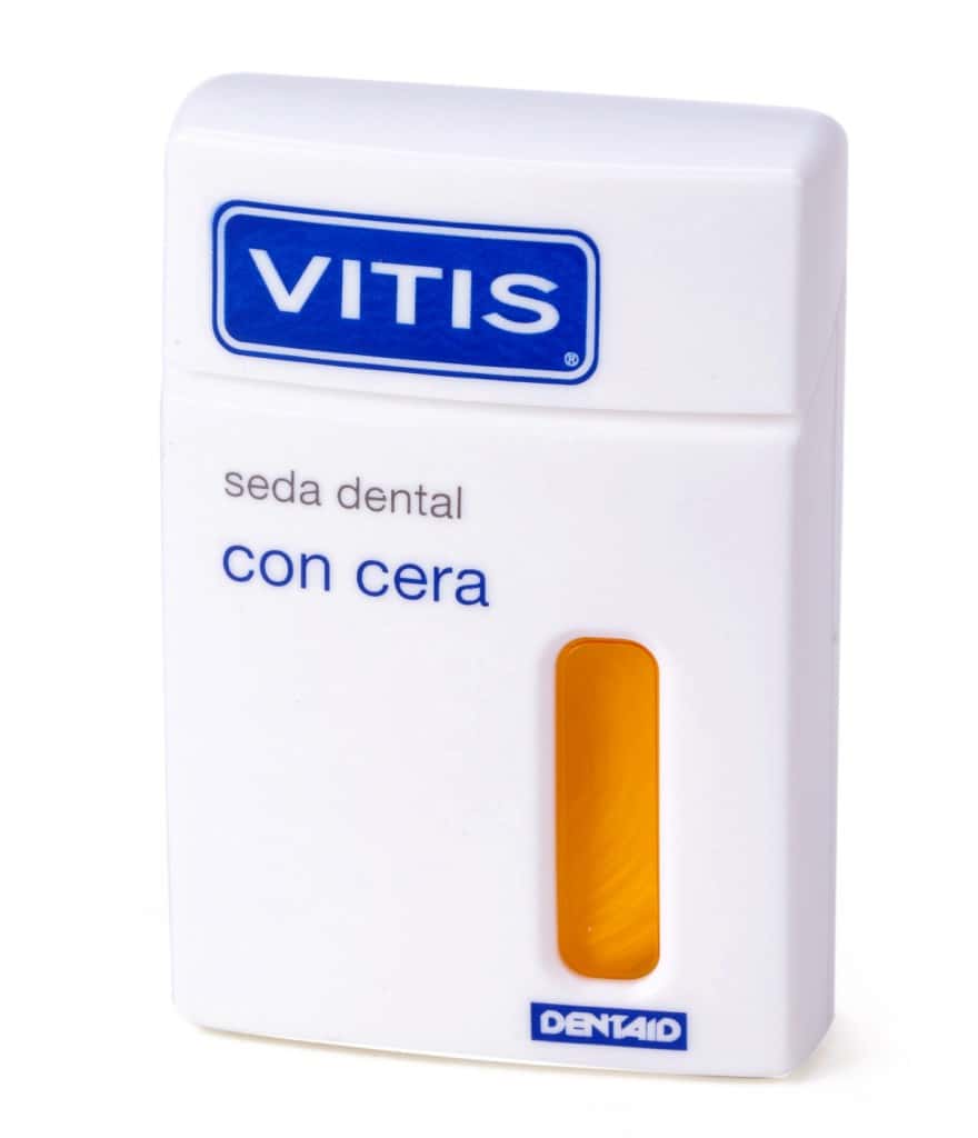 Seda dental con cera 50 m de Vitis