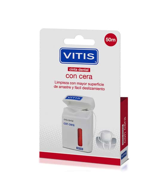 Cinta dental con cera 50 m de Vitis